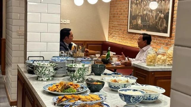 Obrolan Meja Makan Prabowo dan Ridwan Kamil