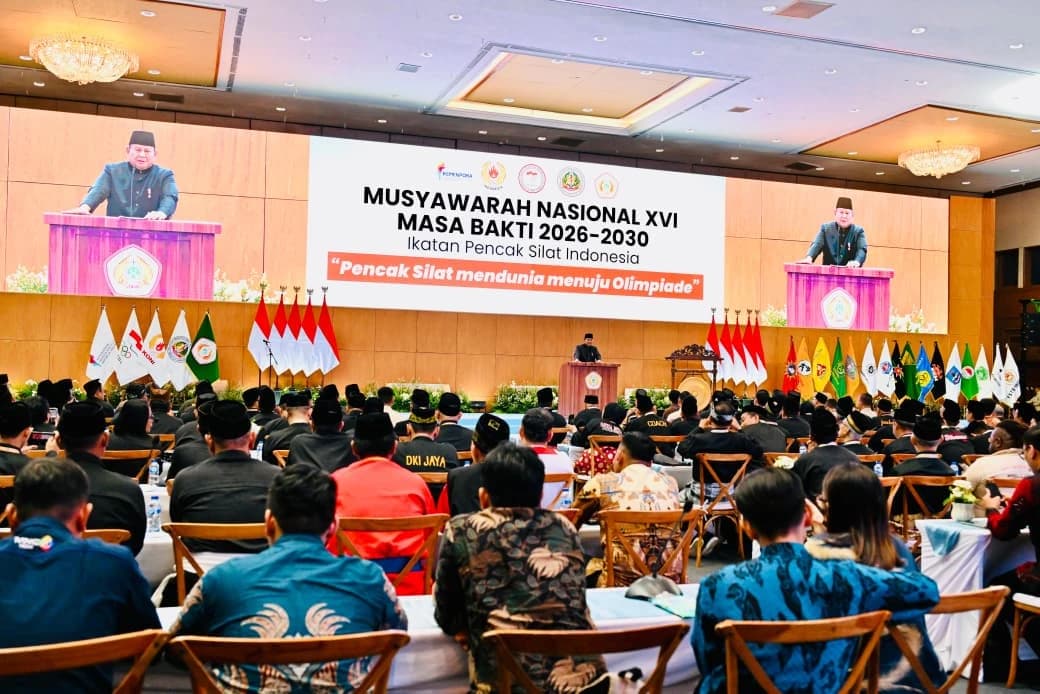 Presiden Prabowo Subianto secara resmi membuka Musyawarah Nasional (Munas) XVI Ikatan Pencak Silat Indonesia (IPSI) Masa Bakti 2026–2030. 