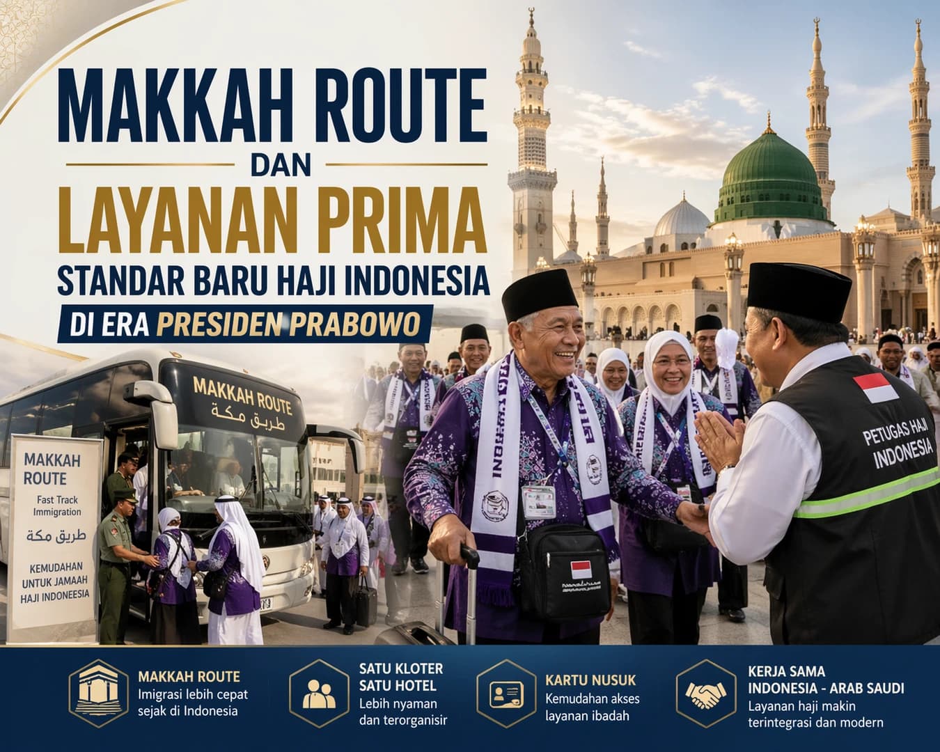 Salah satu terobosan paling menonjol adalah optimalisasi layanan Makkah Route.